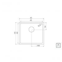 Cuba Tramontina Design Collection Quadrum 45 Em Inox Com Acabamento Acetinado