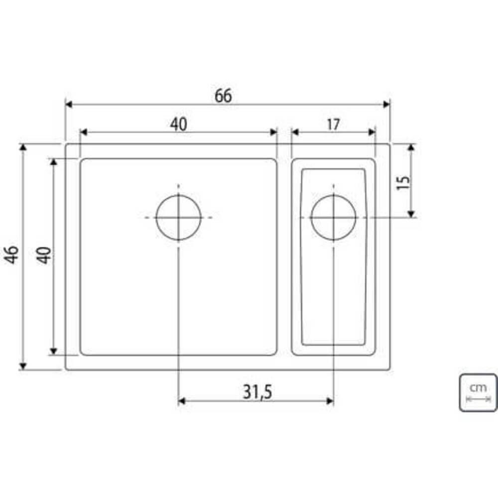 Cuba Dupla Tramontina Quadrum Em Inox Acabamento Acetinado Com Acessórios 66x46cm Design Collection - 3