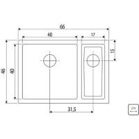 Cuba Dupla Tramontina Quadrum Em Inox Acabamento Acetinado Com Acessórios 66x46cm Design Collection - 3