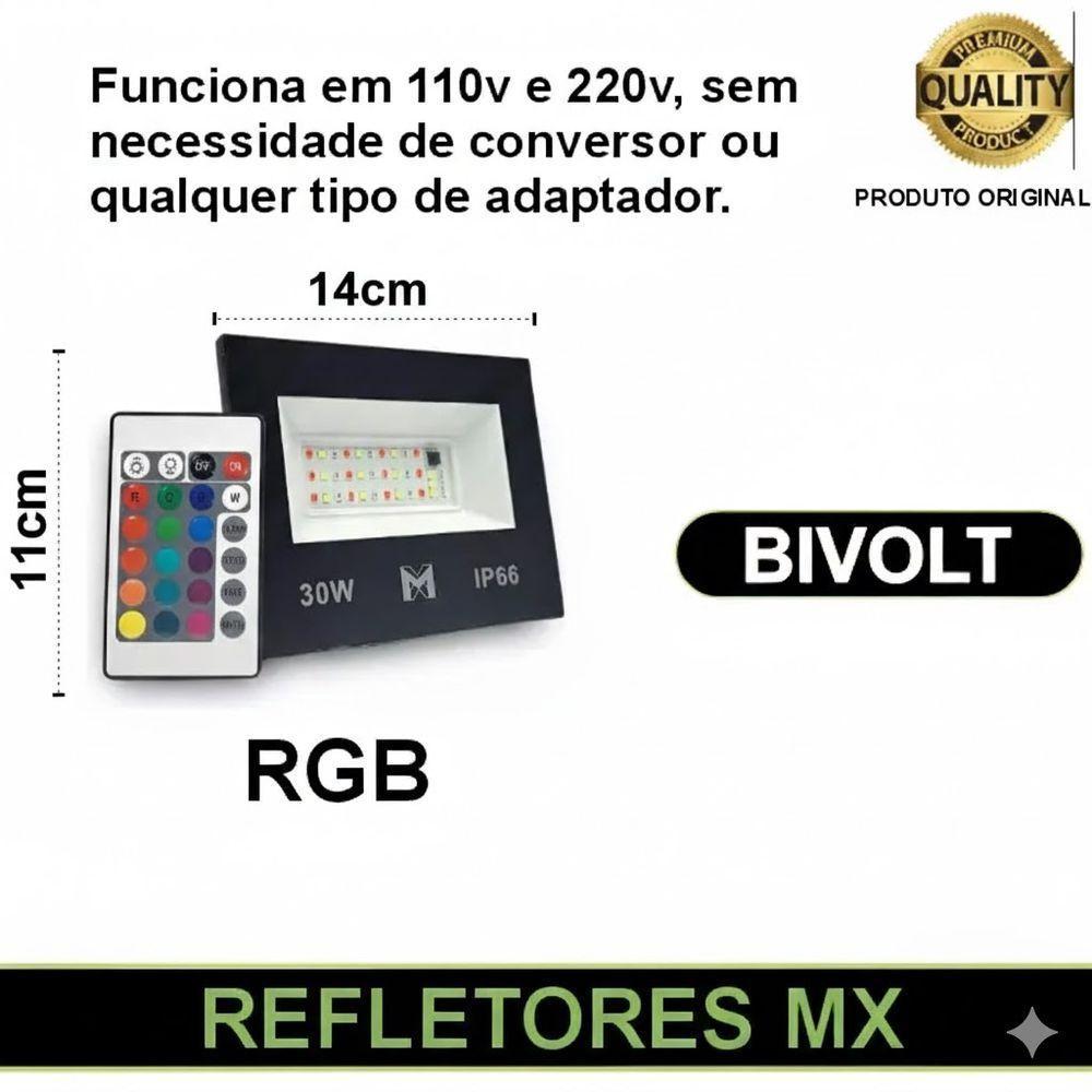 Kit Com 9 Refletores Rgb 30w Holofote Prova D'água Mx-0309 - 6