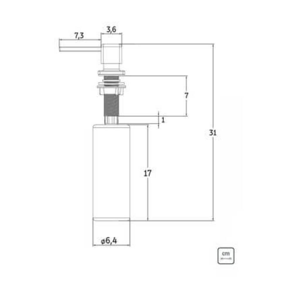 Dosador De Sabão Square Tramontina Em Inox Com Recipiente Plástico 500ml - 4
