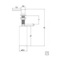 Dosador De Sabão Square Tramontina Em Inox Com Recipiente Plástico 500ml - 4