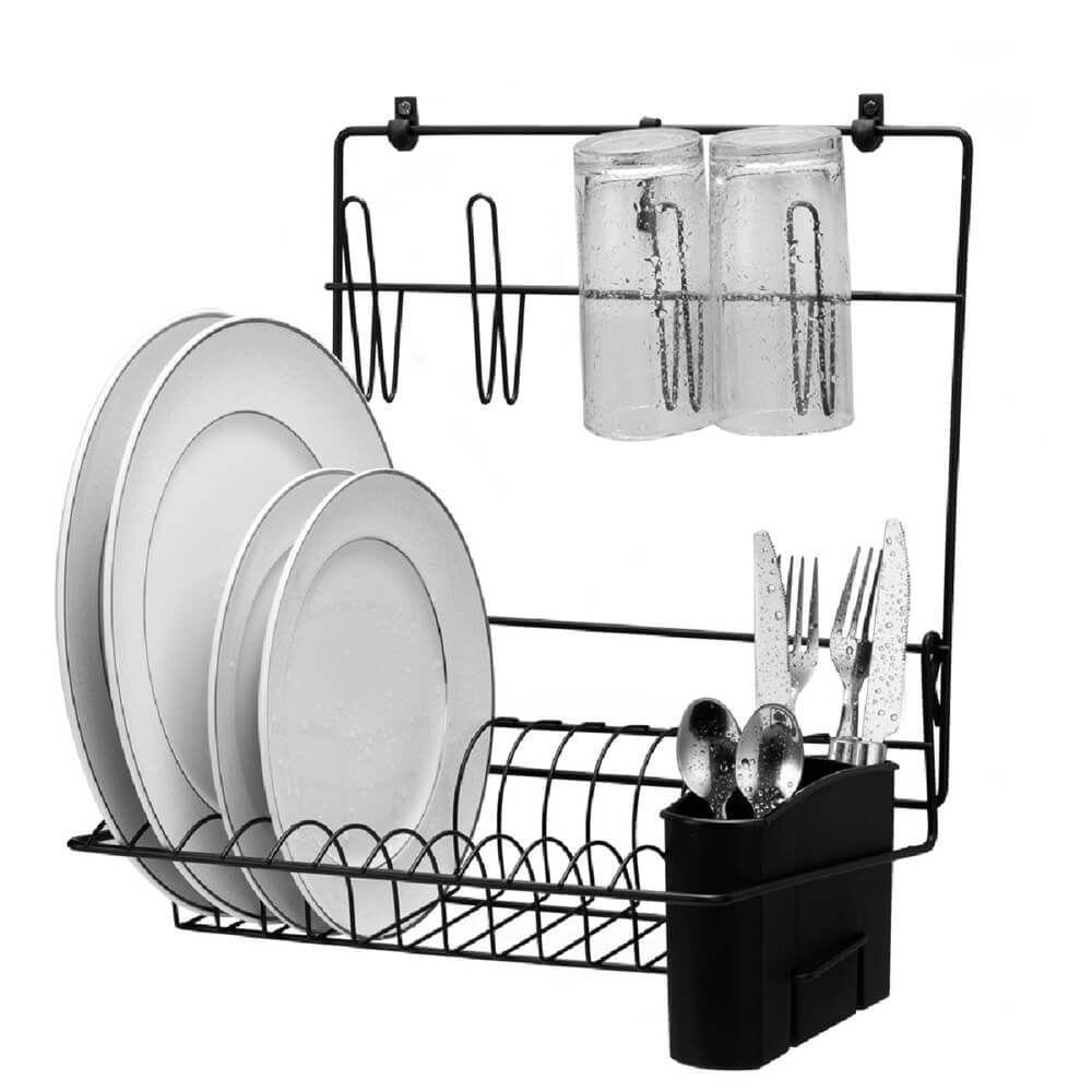 Cook Home Organizador Black Seca Pratos, Copos E Talheres - 2501 - Arthi - 1