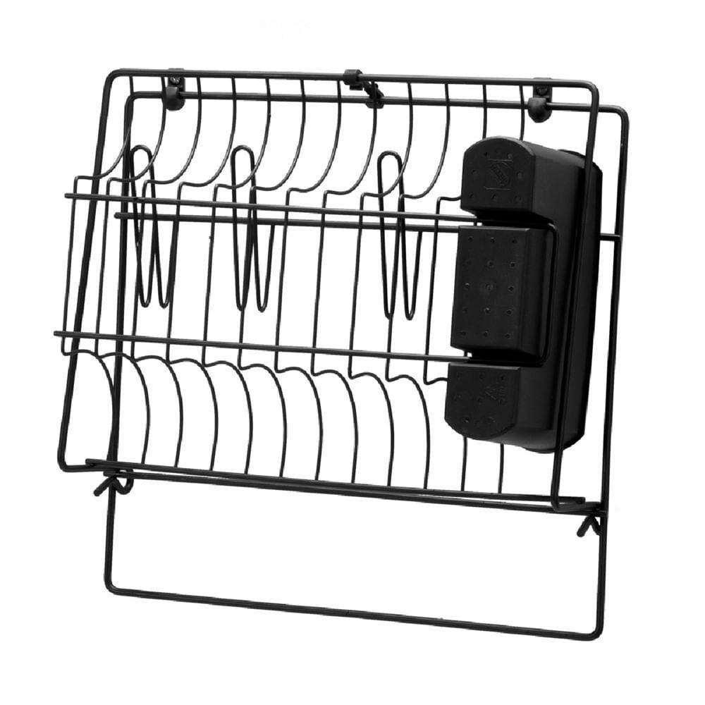 Cook Home Organizador Black Seca Pratos, Copos E Talheres - 2501 - Arthi - 2