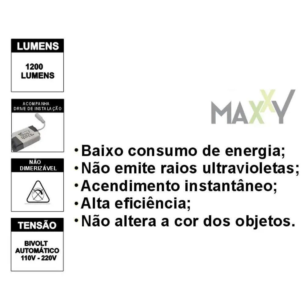 Kit Com 9 Painéis Plafon Led Sobrepor Redondo 18w 6500k Max-0367 - 7