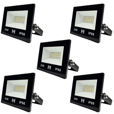 Kit 5 Refletor Led 30w Smd Bivolt 6500k Fachada Pavilhão Ip66 Mx-0316