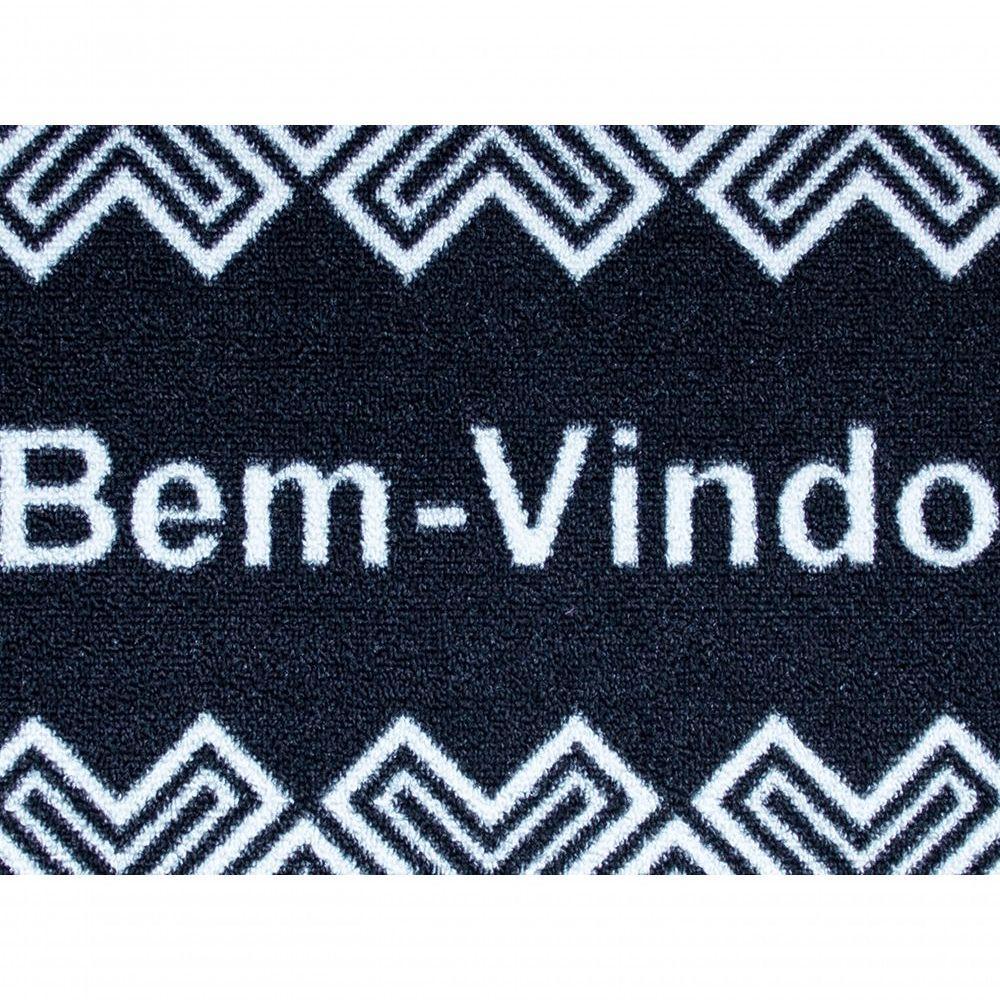 Tapete De Poa De Entrada Coração 60x40cm - Uzoo Tapete Entrada 60x40cm Coracao Preto-branco S19 222 02b - 3