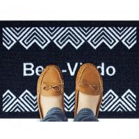 Tapete De Poa De Entrada Coração 60x40cm - Uzoo Tapete Entrada 60x40cm Coracao Preto-branco S19 222 02b - 2