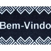 Tapete De Poa De Entrada Coração 60x40cm - Uzoo Tapete Entrada 60x40cm Coracao Preto-branco S19 222 02b - 3