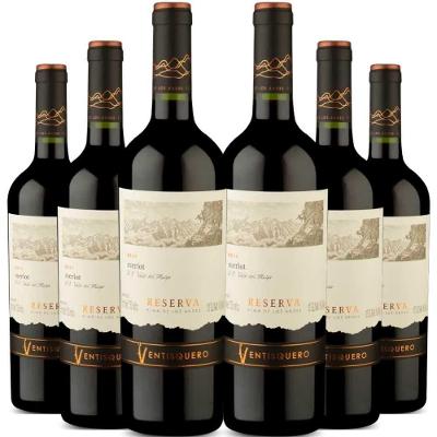 Kit 6 Garrafas Vinho Tinto Ventisquero Reserva Merlot 750ml