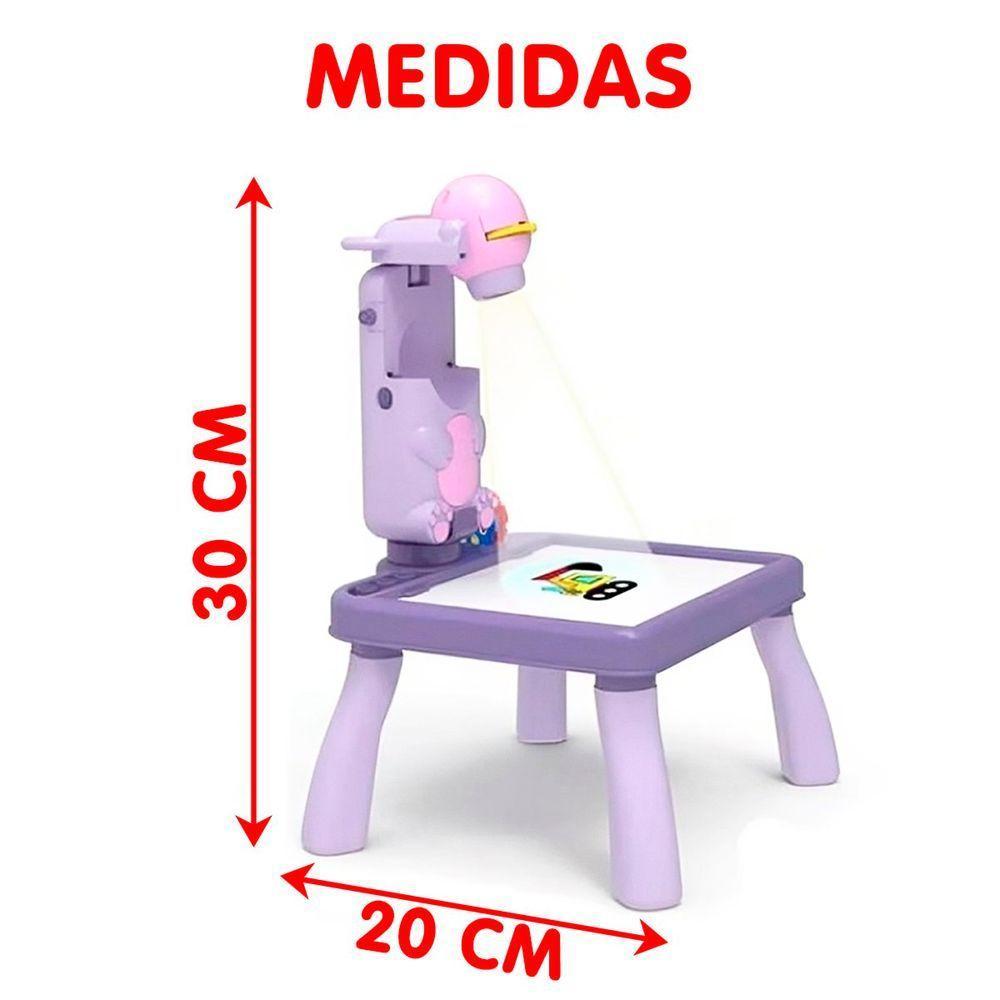 Brinquedo Mesa Magica Pintura Projetor Led Desenho Divertido Lilás - 3