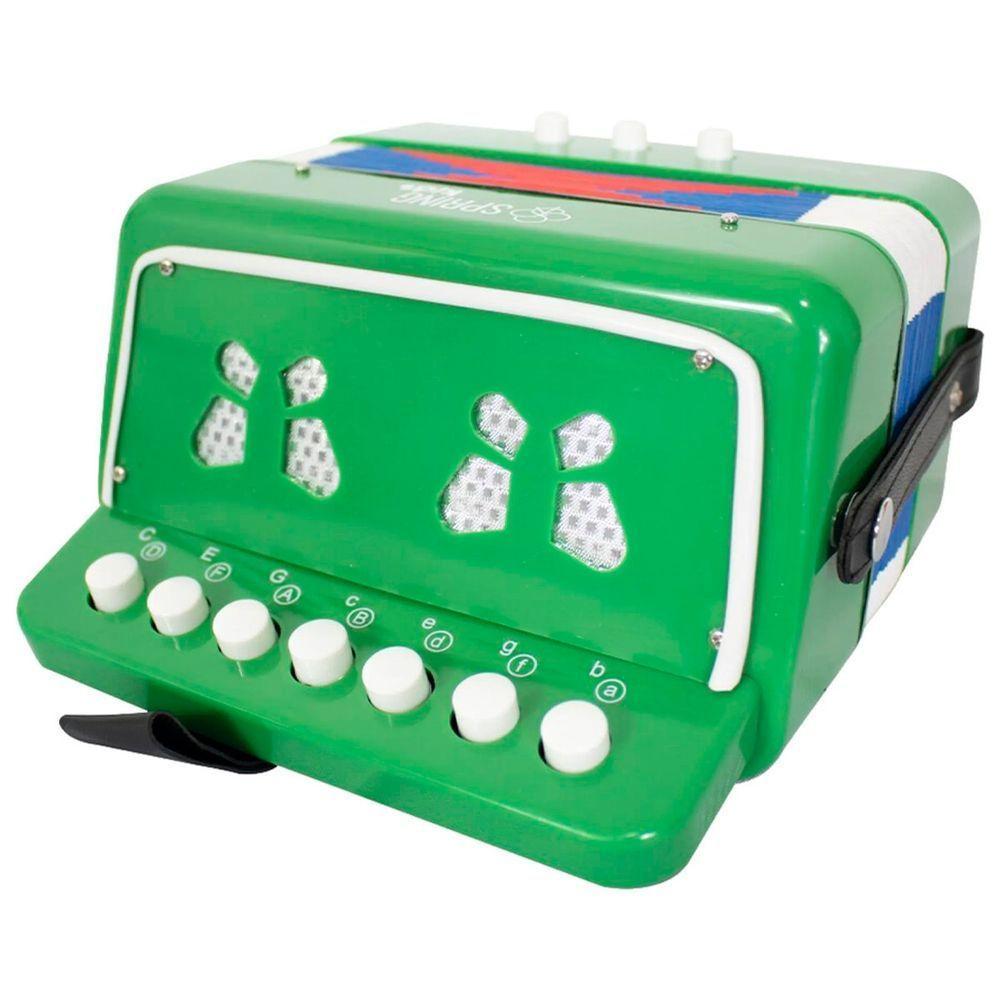 Brinquedo Mini Acordeon Sanfona Gaita Instrumento Musical Verde - 3