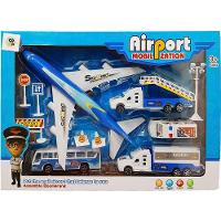 Kit Brinquedo Aeroporto Transito 18pçs Avião Carro Caminhão