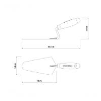 Colher De Pedreiro Tramontina 7" Em Aço Cabo De Madeira - 3