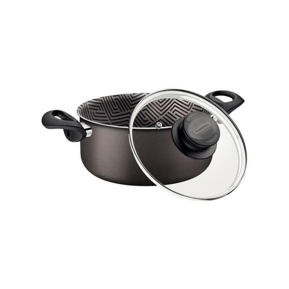 Caçarola Tramontina Paris Alumínio Em Antiaderente Chumbo 18 Cm - 3