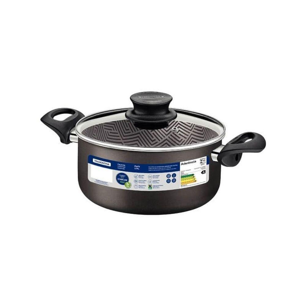 Caçarola Tramontina Paris Alumínio Em Antiaderente Chumbo 18 Cm - 4