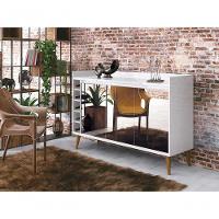 Buffet Com Adega Estilo Com Espelho Branco - Moveisaqui - 2