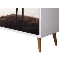 Buffet Com Adega Estilo Com Espelho Branco - Moveisaqui