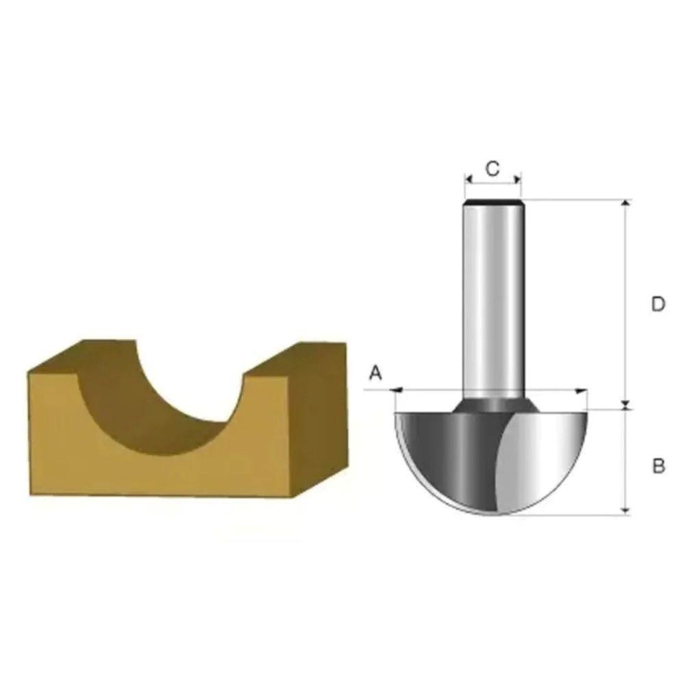 Fresa Ponta U Diamantado 3-4 Haste 1-2 Makita - 3