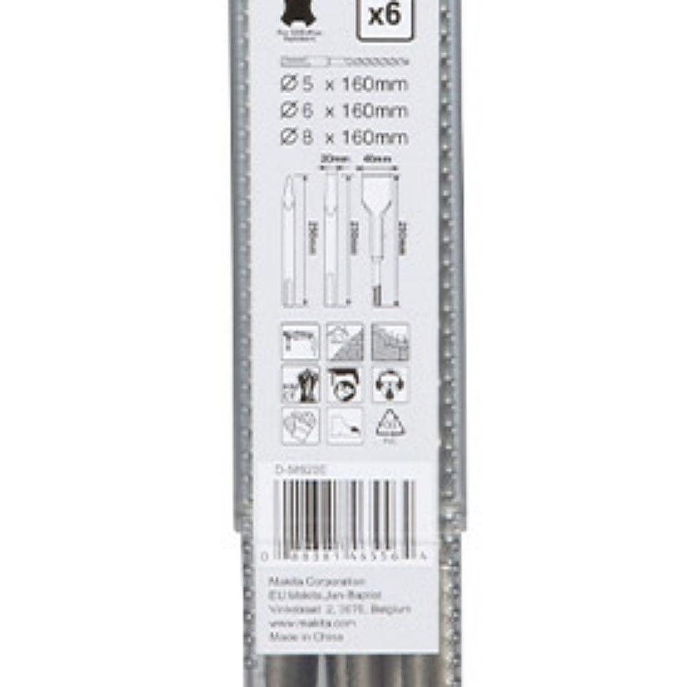 Conjunto De Brocas E Cinzeis Sds-plus 6 Makita - 2