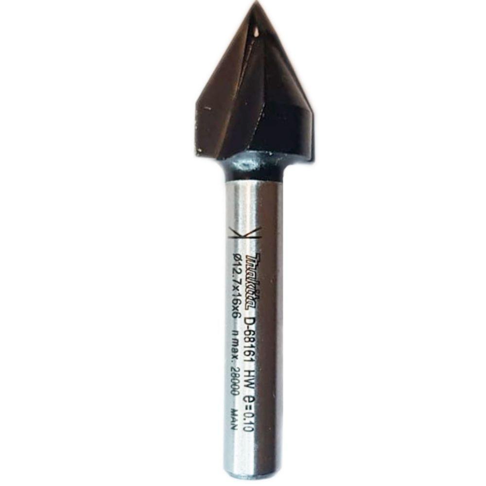 Fresa Ponta V 6 Mm X 12,7 Mm X 48 Mm X 16 Mm Makita - 1