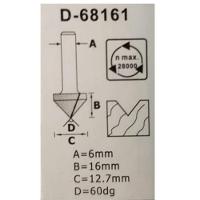 Fresa Ponta V 6 Mm X 12,7 Mm X 48 Mm X 16 Mm Makita - 3