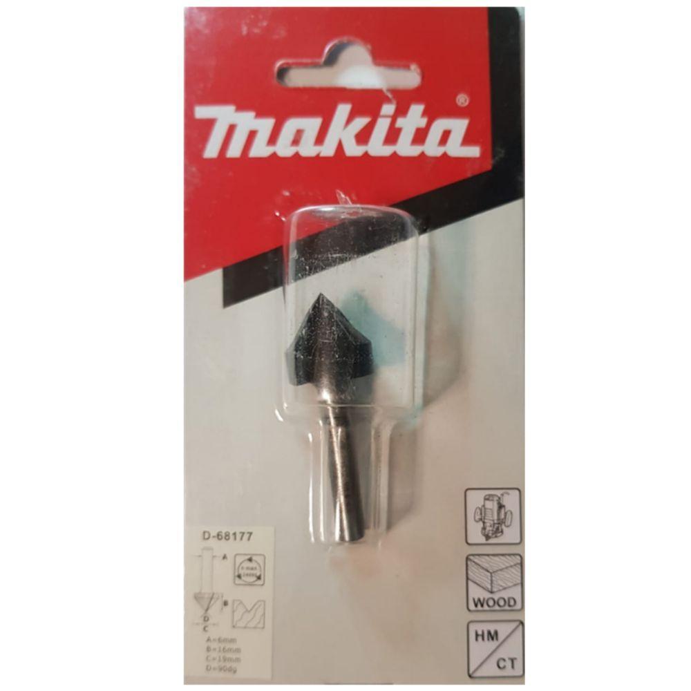 Fresa Ponta V 6 Mm X 19 Mm X 47,6 Mm X 16 Mm Makita - 2