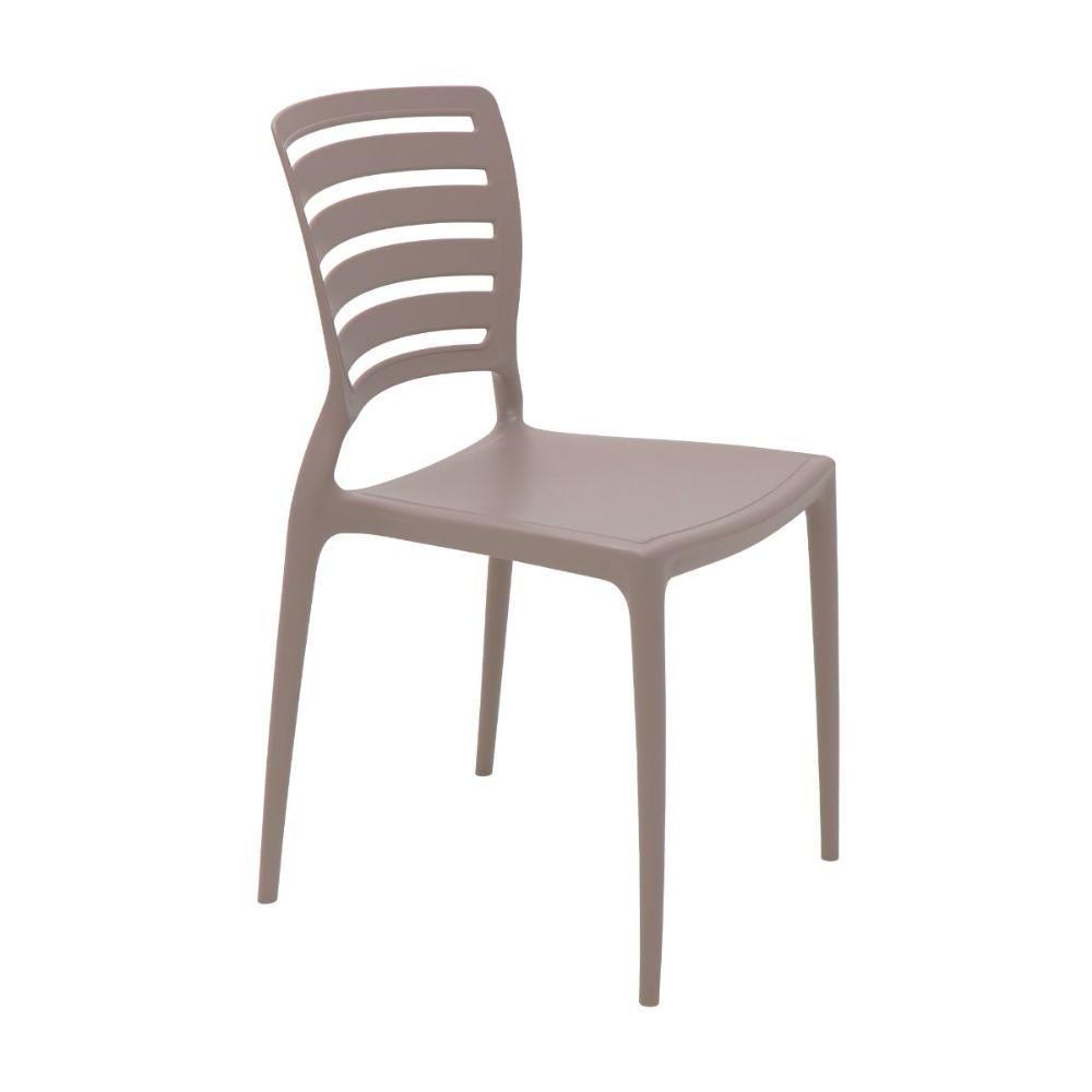 Conjunto 6 Cadeiras Sofia Em Polipropileno Fibra De Vidro Camurça Tramontina - 2