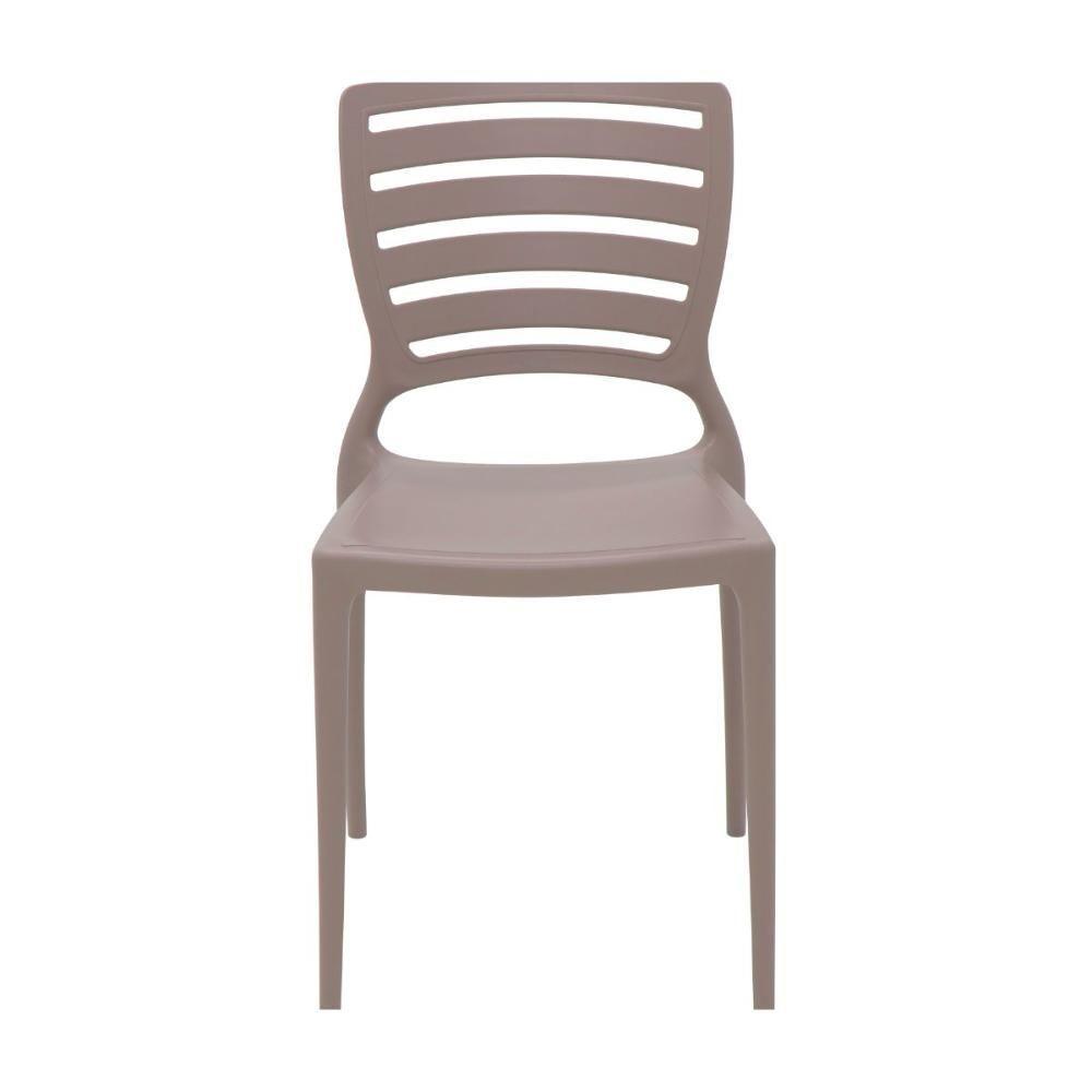 Conjunto 6 Cadeiras Sofia Em Polipropileno Fibra De Vidro Camurça Tramontina - 3