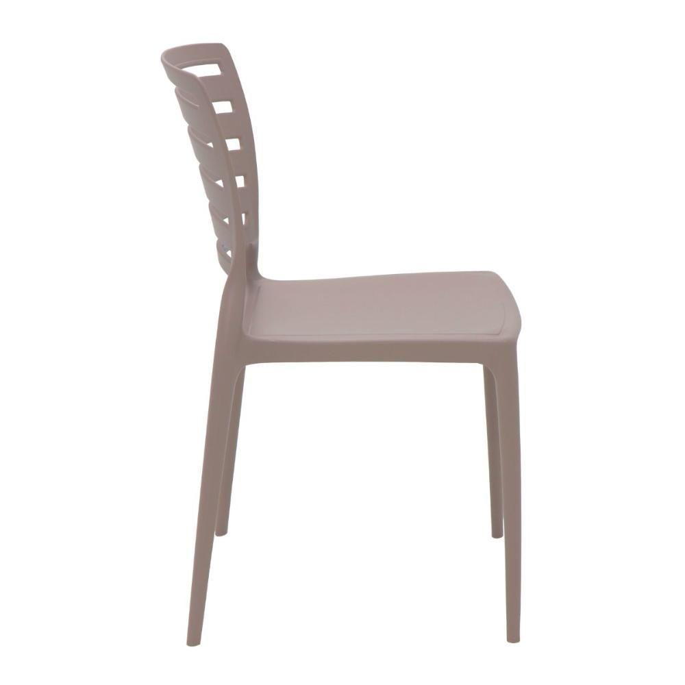 Conjunto 6 Cadeiras Sofia Em Polipropileno Fibra De Vidro Camurça Tramontina - 4