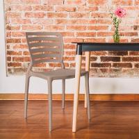 Conjunto 6 Cadeiras Sofia Em Polipropileno Fibra De Vidro Camurça Tramontina - 6