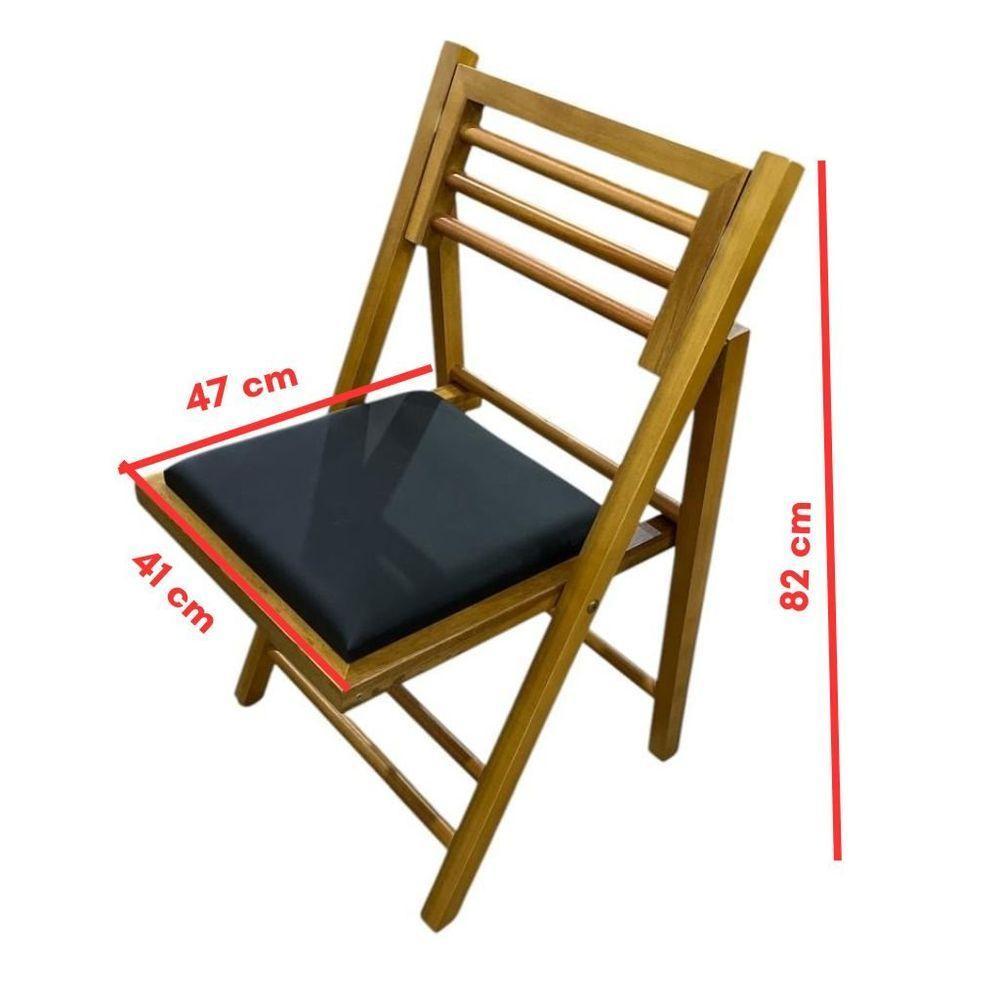 Conjunto Mesa Redonda Com 4 Cadeiras Dobráveis Mel - 8