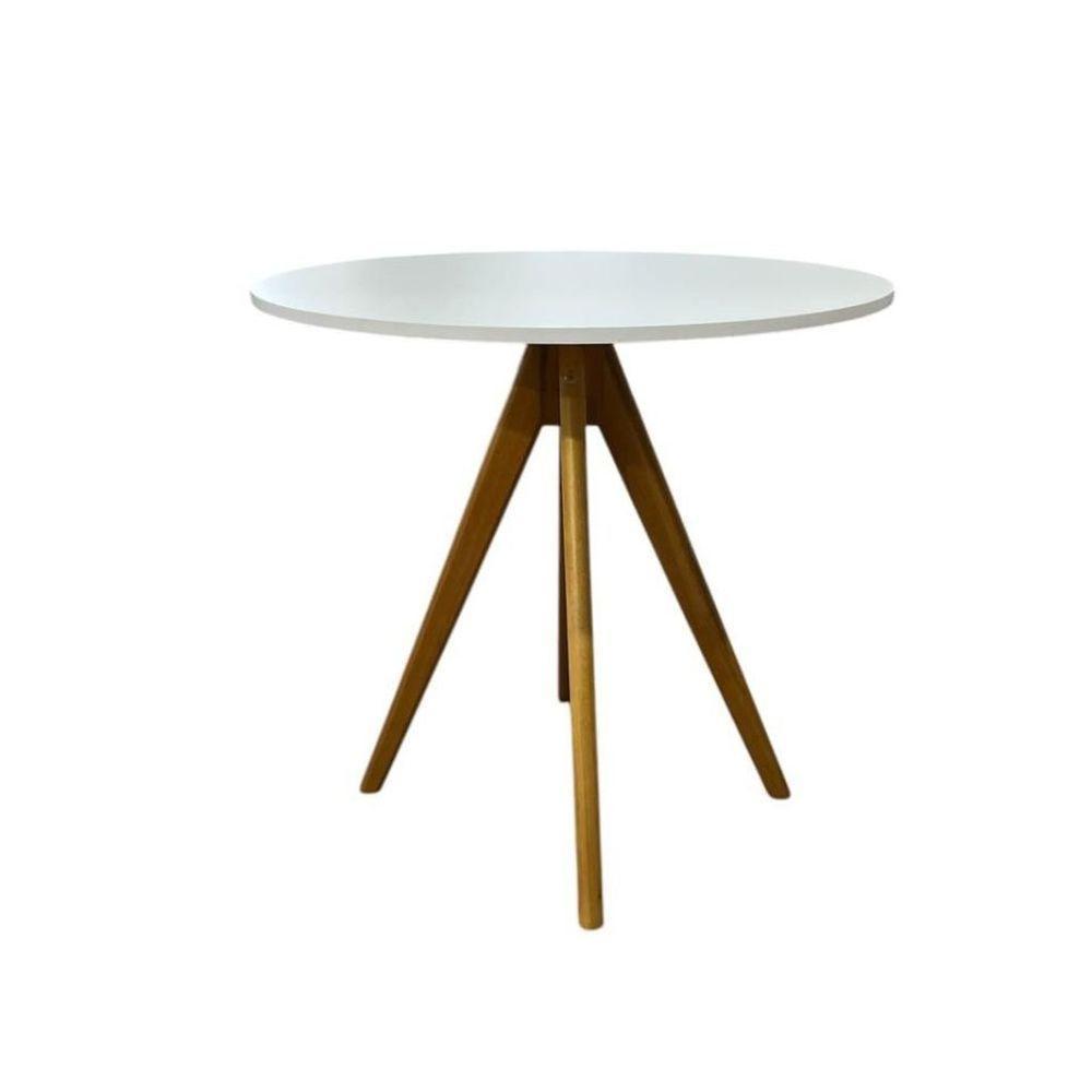 Conjunto Mesa Redonda Com 4 Cadeiras Dobráveis Estofadas Mel - 4