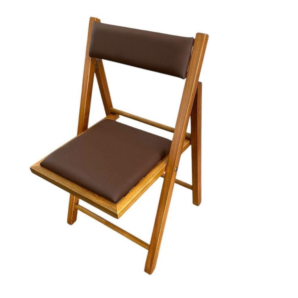 Conjunto Mesa Redonda Com 4 Cadeiras Dobráveis Estofadas Mel - 7