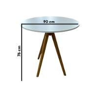 Conjunto Mesa Redonda Com 4 Cadeiras Dobráveis Estofadas Mel - 5