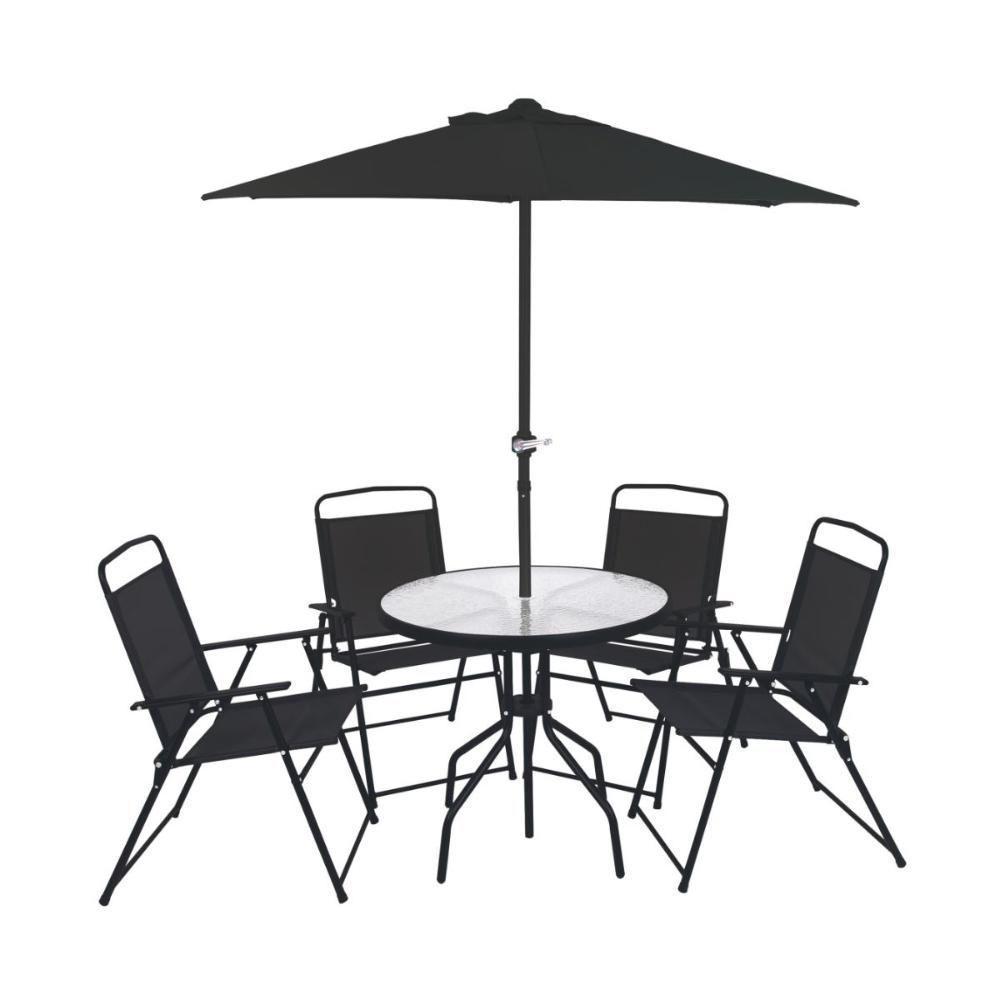 Conjunto Jardim Toronto Com Mesa Guarda-sol E Cadeiras Mor - 1