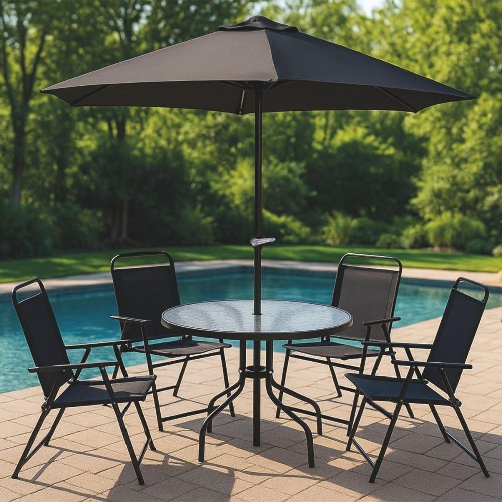 Conjunto Jardim Toronto Com Mesa Guarda-sol E Cadeiras Mor - 2