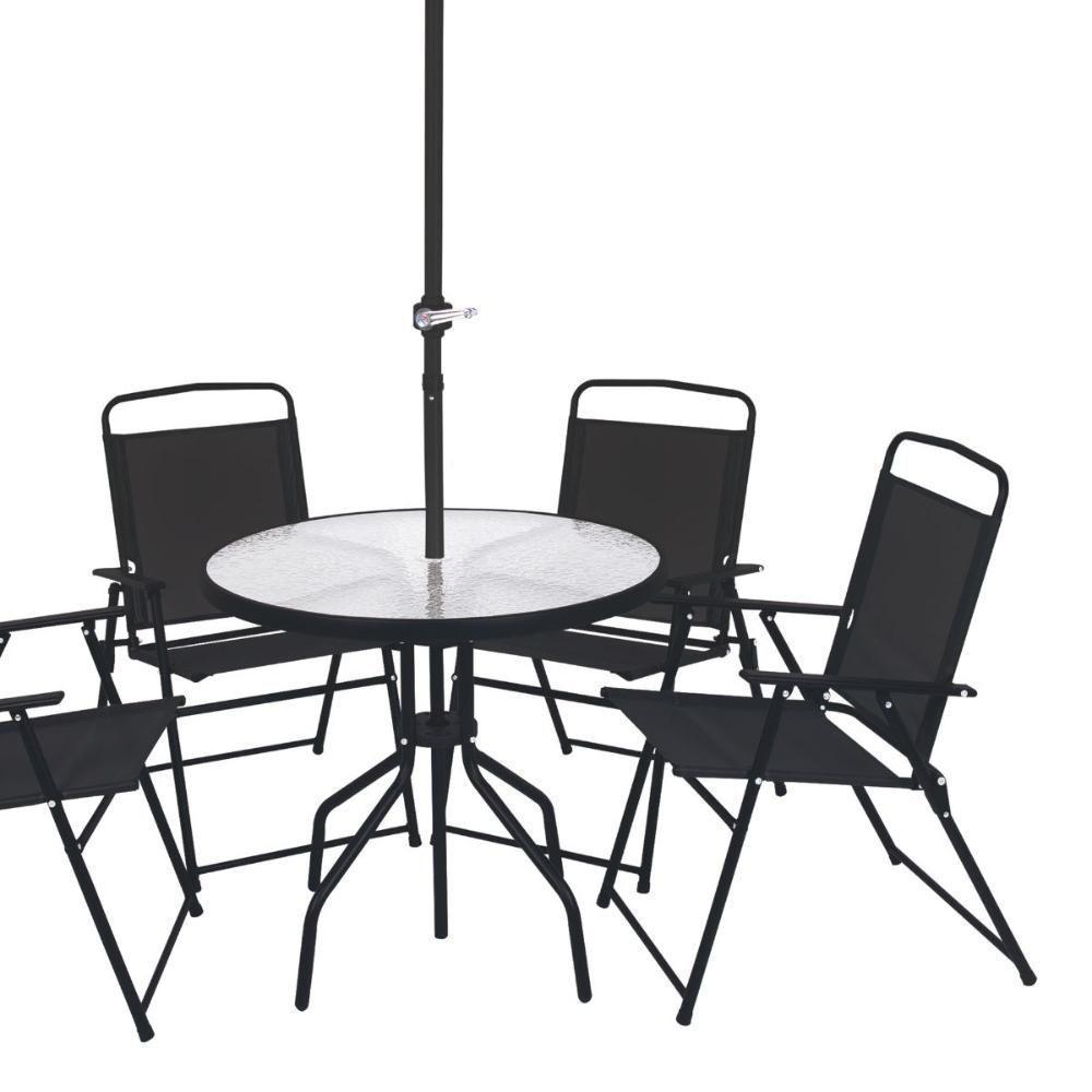 Conjunto Jardim Toronto Com Mesa Guarda-sol E Cadeiras Mor - 4