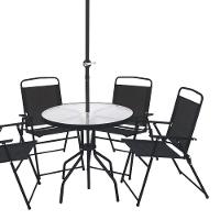 Conjunto Jardim Toronto Com Mesa Guarda-sol E Cadeiras Mor - 4