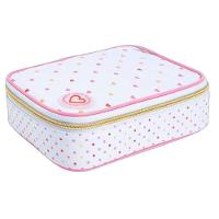 Estojo Escolar Infantil Box Académie Coração Metalizado Azul - Tilibra - 1