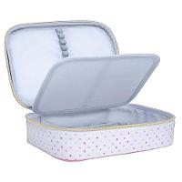 Estojo Escolar Infantil Box Académie Coração Metalizado Azul - Tilibra - 3