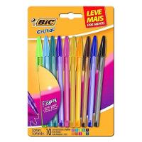 Caneta Esferográfica Cristal Fashion 9308586 1.2mm 10 Cores - Bic - 1