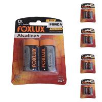Kit 10 Pilha Alcalina Média C Foxlux - 1