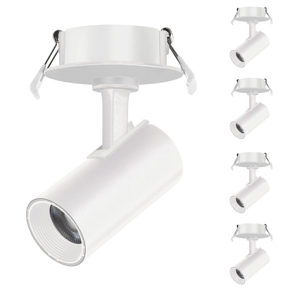 5 Spot Direcionável Embutir Branco 12w Bivolt 3000k Foxlux - 1