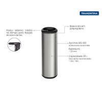 Lixeira Inox Tramontina Portofino Com Acabamento Escovado 20 Litros - 2