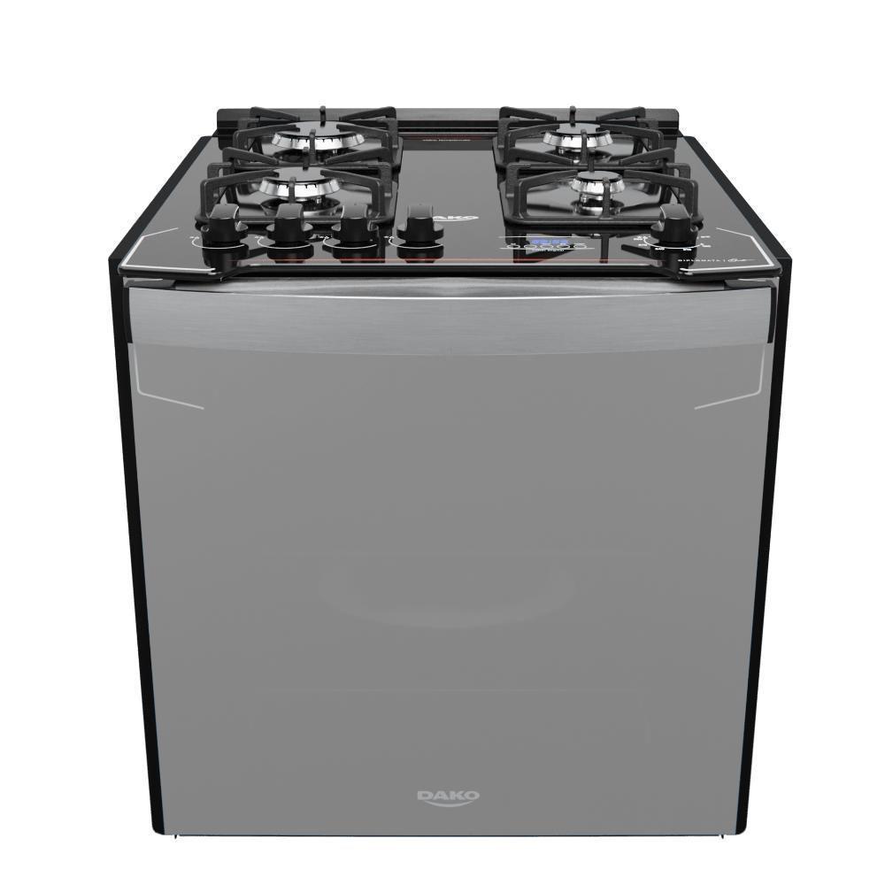 Fogão De Embutir 4 Bocas Preto C- Frente Espelhada E Timer Digital Dako Diplomata Grill Style Bivolt - 9