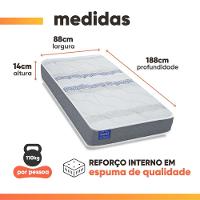 Cama Box Baú Solteiro Probel Espuma D33 88x188x55 Night Day A Vácuo Branco/cinza - 3