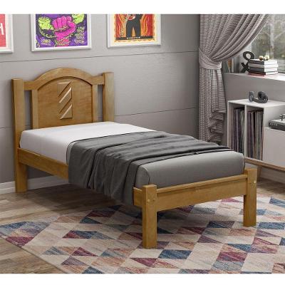 Cama De Solteiro 188cm X 95cm Grécia Imbuia Madeira Pinus - Cavazotto