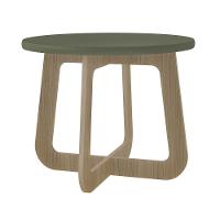 Conjunto Sala Rack P/ Tv Até 75", Buffet Aparador 1 Porta, Mesa Centro E Apoio Charlotte Carvalho/menta - Artely