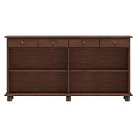 Balcão Para Cozinha 4 Portas E 4 Gavetas Rubi Café Madeira Pinus - Finestra - 3